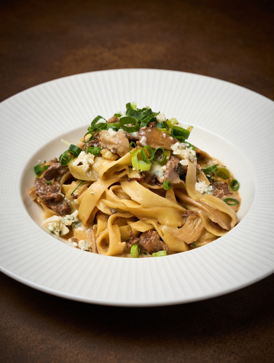 Creamy Beef Tagliatelle
